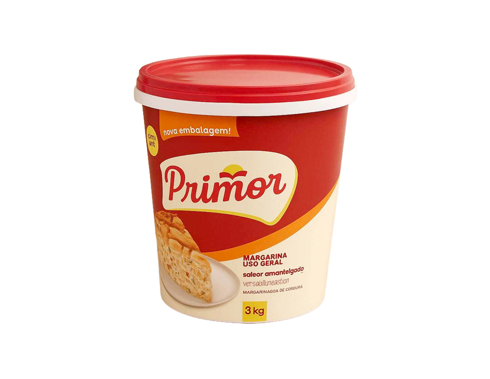 MARGARINA PEQUENA COM SAL 60% PRIMOR 3 KG (CX 6 BD)
